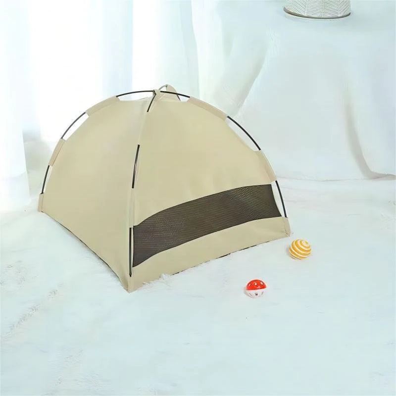 Cat Dog Tent House, Breathable Small Medium Pets Puppy Kennel Folding Dog Cat Bed Pad Cage for Indoor Outdoor - Pop up Dog Cat Tent Traveling Camping Beach Sun Shelter