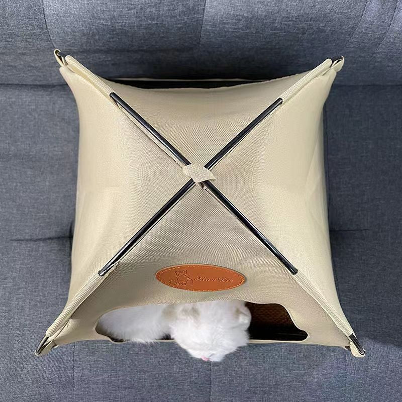 Cat Dog Tent House, Breathable Small Medium Pets Puppy Kennel Folding Dog Cat Bed Pad Cage for Indoor Outdoor - Pop up Dog Cat Tent Traveling Camping Beach Sun Shelter