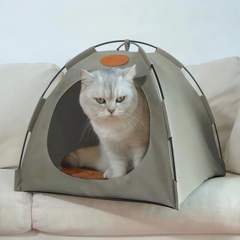 Cat Dog Tent House, Breathable Small Medium Pets Puppy Kennel Folding Dog Cat Bed Pad Cage for Indoor Outdoor - Pop up Dog Cat Tent Traveling Camping Beach Sun Shelter