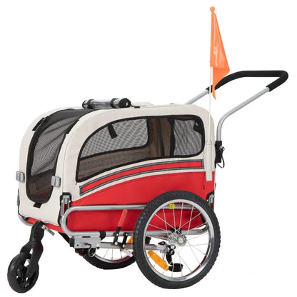 Aobei 3-In-1 Dog Bicycle Trailer, Dog Stroller, and Dog Jogging Stroller