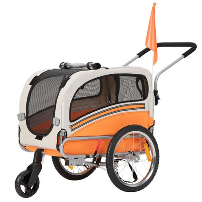 Aobei 3-In-1 Dog Bicycle Trailer, Dog Stroller, and Dog Jogging Stroller