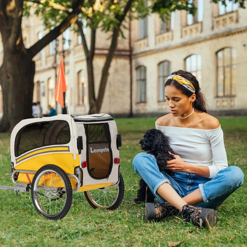 Aobei 3-In-1 Dog Bicycle Trailer, Dog Stroller, and Dog Jogging Stroller