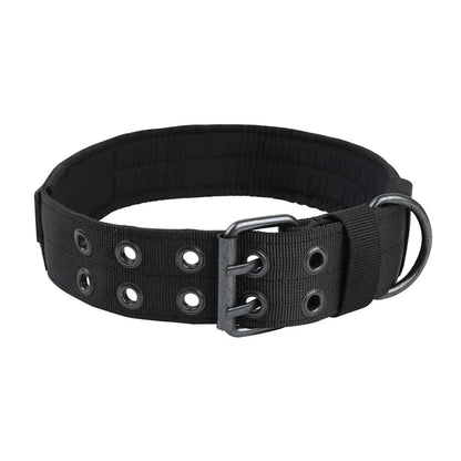 2" Wide Tactical Heavy Duty Nylon Large Dog Collar K9 Military with Metal Buckle