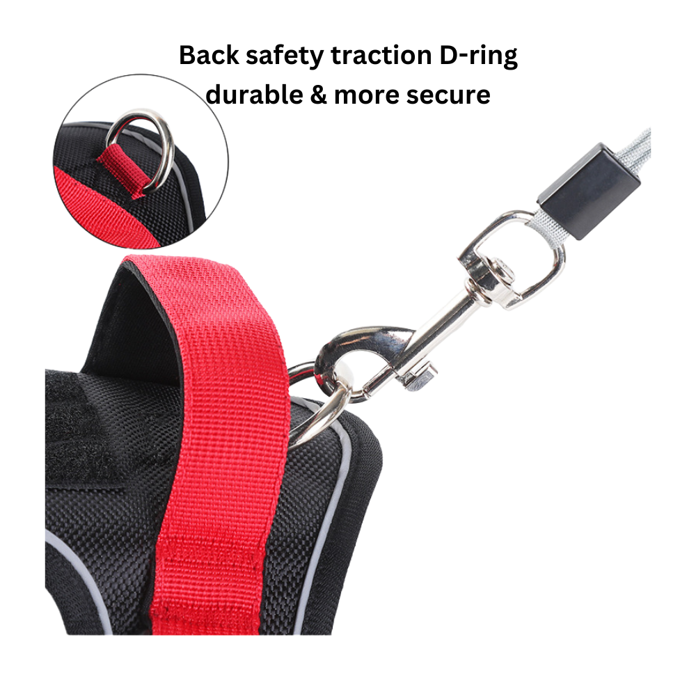 Reflective Chest and Back Harness Dog Leash