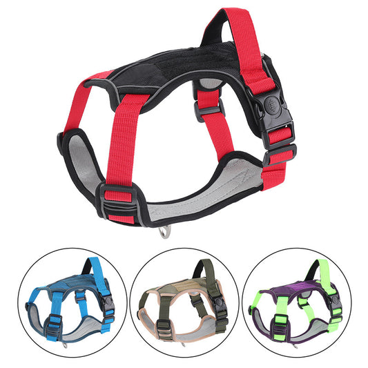 Reflective Chest and Back Harness Dog Leash