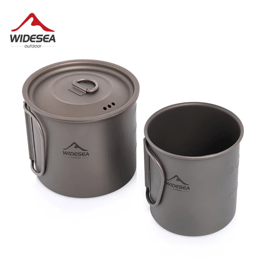 Lightweight Titanium Camping Mug - Durable Outdoor Tableware for Travel, Hiking, and Picnics